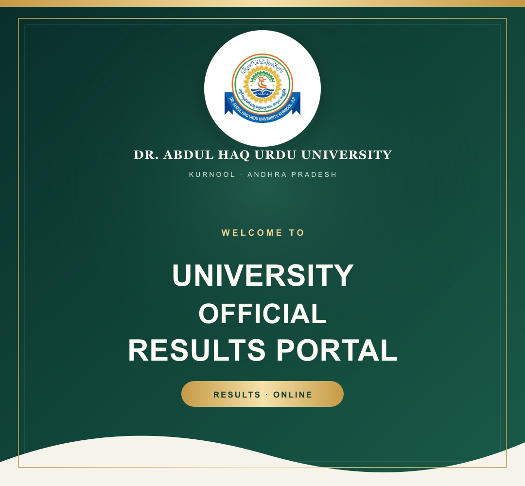 Welcome to the University official results portal